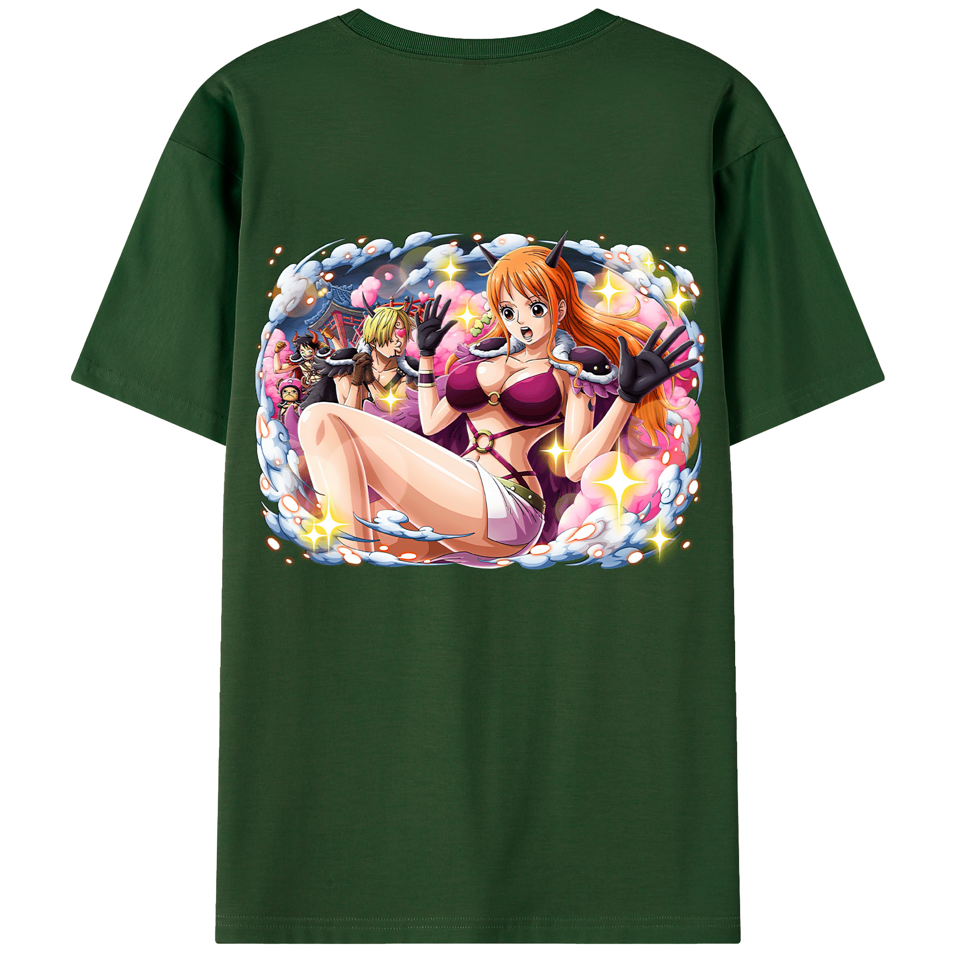 ワンピース ナミ ONE PIECE Nami 綿100％半袖Tシャツ（背面プリント）